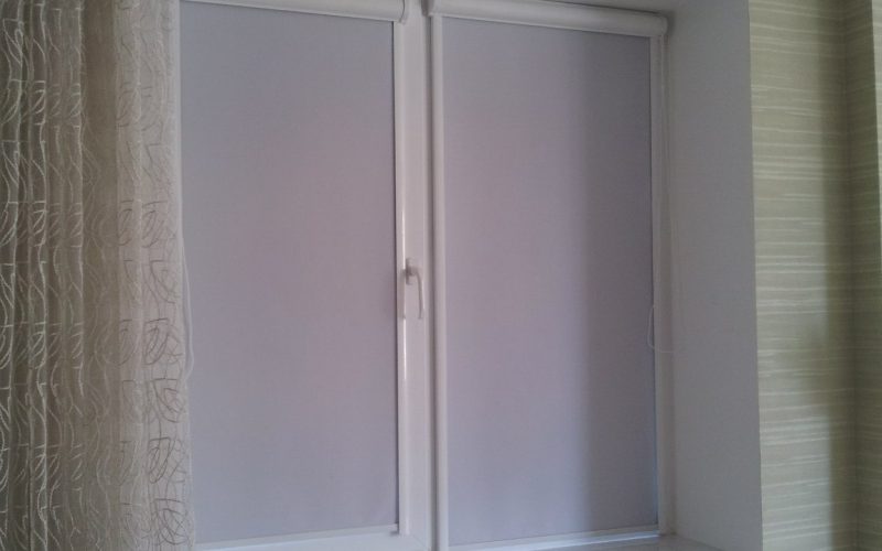 Рулонные шторы UNI-2, ткань Омега блэкаут, Кудрово, Санкт-Петербург, фото 1